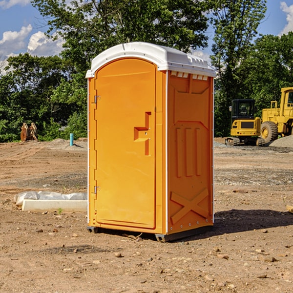 how often are the portable restrooms cleaned and serviced during a rental period in Coleridge Nebraska